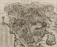 VAN DER AA, Pieter (1659-1733). Sena, urbs Hetruriae. [Leiden], ca 1713.