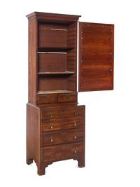 A George III Mahogany Cabinet-on-Chest