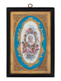 Two Framed Sèvres Style Painted Porcelain Plaques