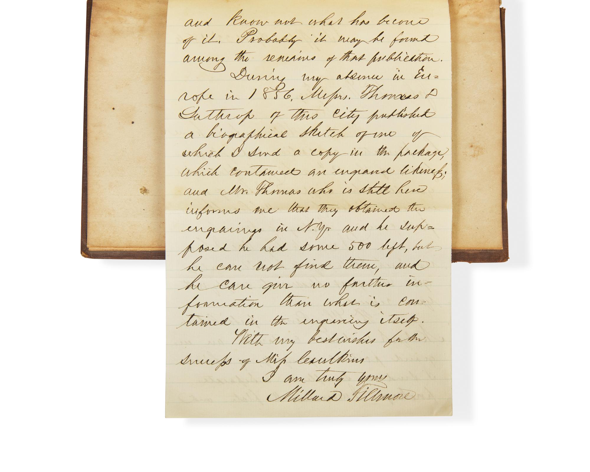 [Americana] Fillmore, Millard (Chamberlain, Ivory, and Thomas Moses Foote). Biography of Millard Fillmore