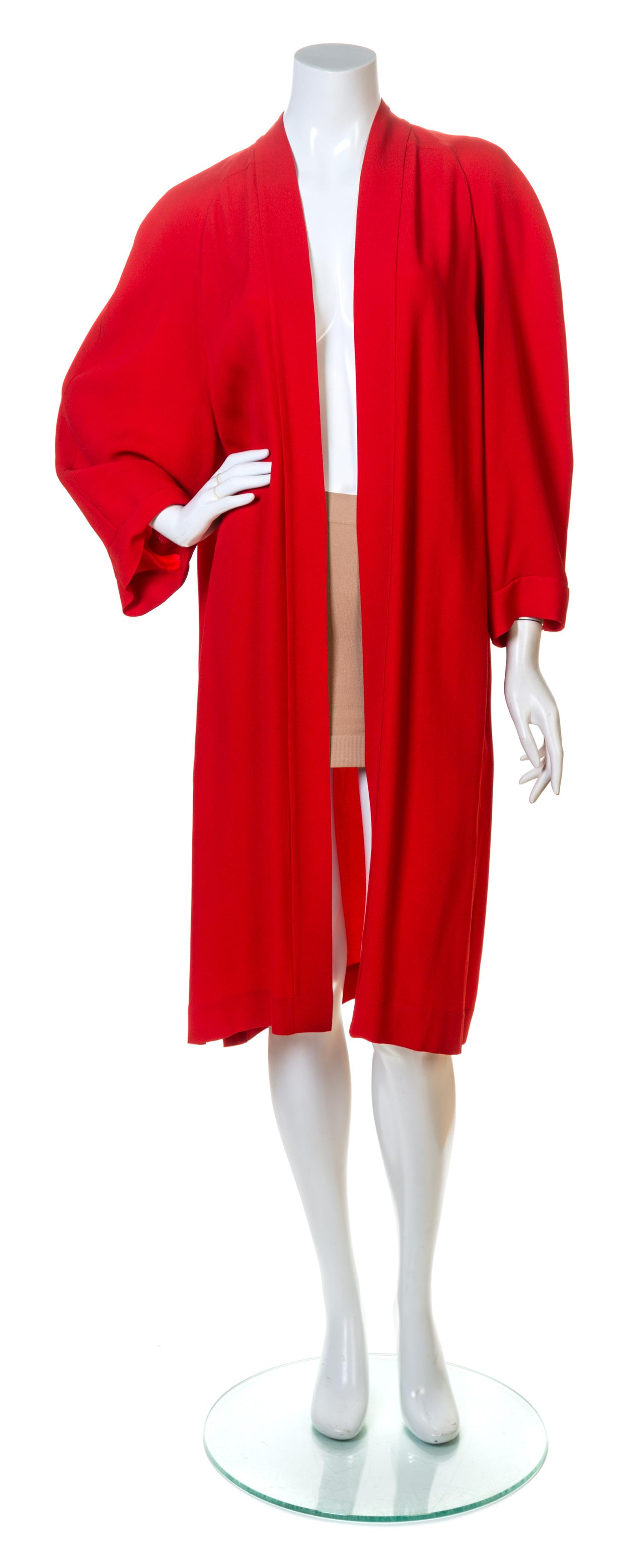 A Mary Ann Restivo Red Kimono, No size.