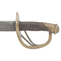 Scarce Straight Blade Memphis Novelty Works Thomas Leech Inside Guard Marked Cavalry Saber