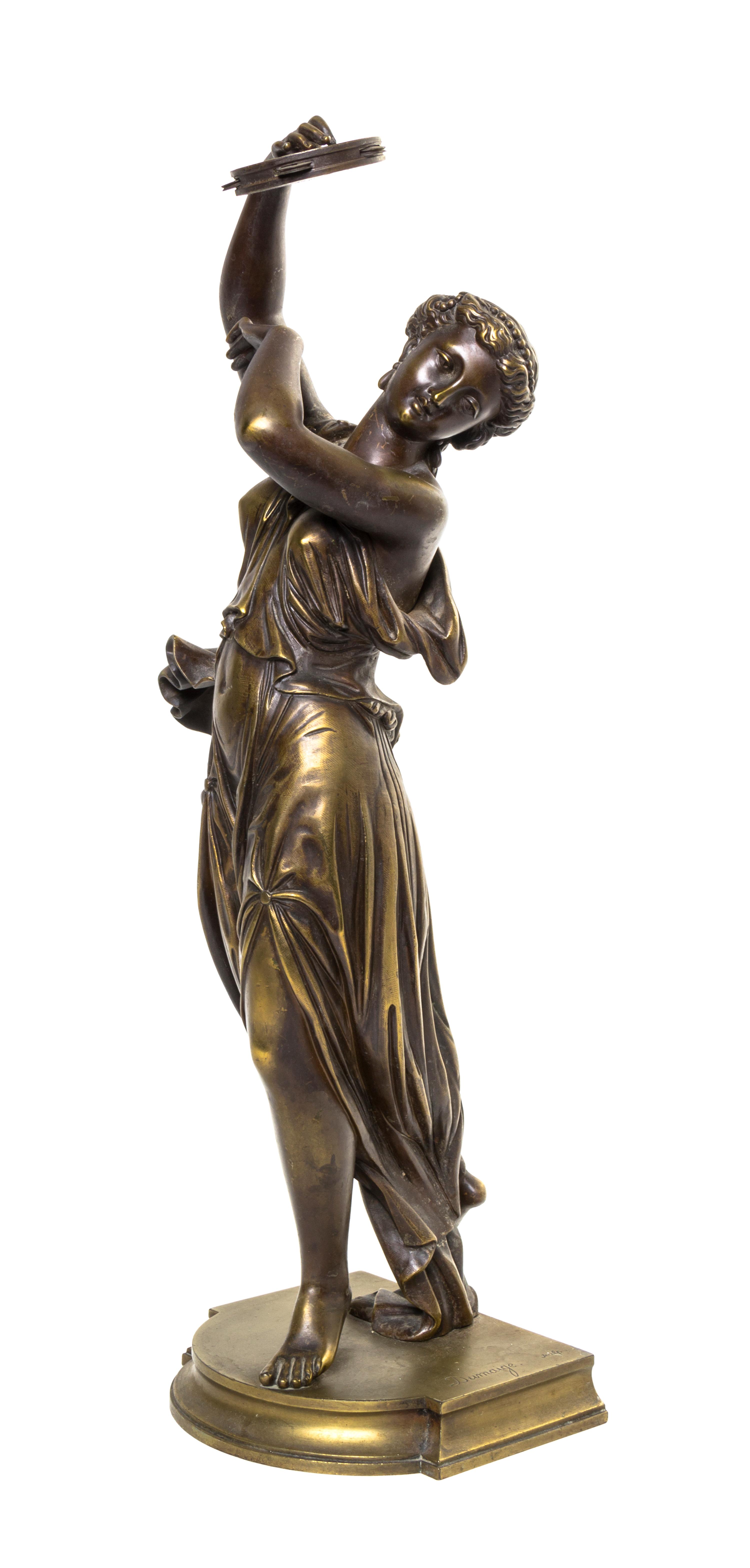 A Continental Bronze Figure, after Etienne Henry Dumaige, Height 18 1/4 inches.
