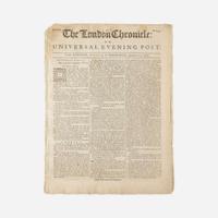 [Americana] [Mason Dixon Line] The London Chronicle: or, Universal Evening Post