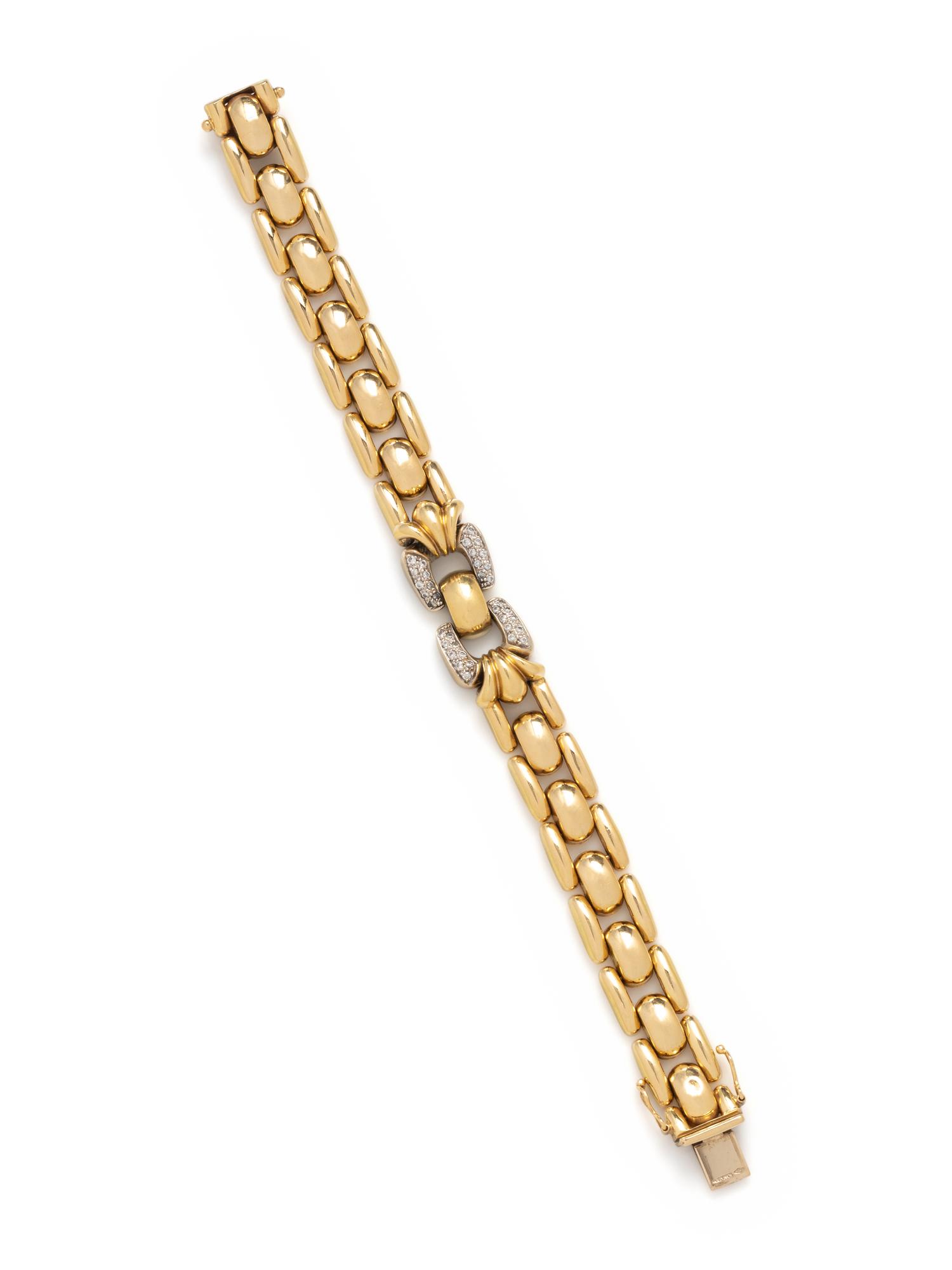 YELLOW GOLD AND DIAMOND BRACELET