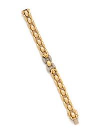 YELLOW GOLD AND DIAMOND BRACELET