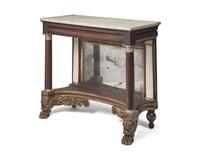 A Classical Stencil-Decorated Mahogany Pier Table
