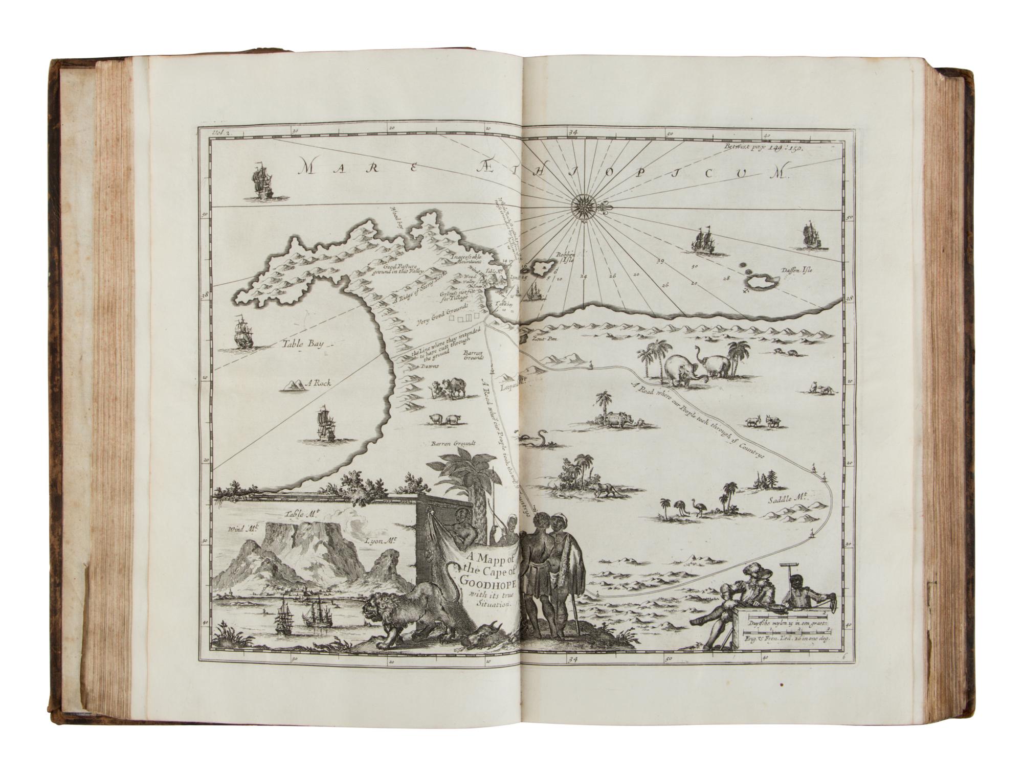 [TRAVEL & EXPLORATION]. CHURCHILL, Awnsham (d. 1728) and John (fl. 1695). A Collection of Voyages and Travels, some now first printed from original manuscripts, others now first published in English . London: Churchill for John Walthoe [&c], 1732.