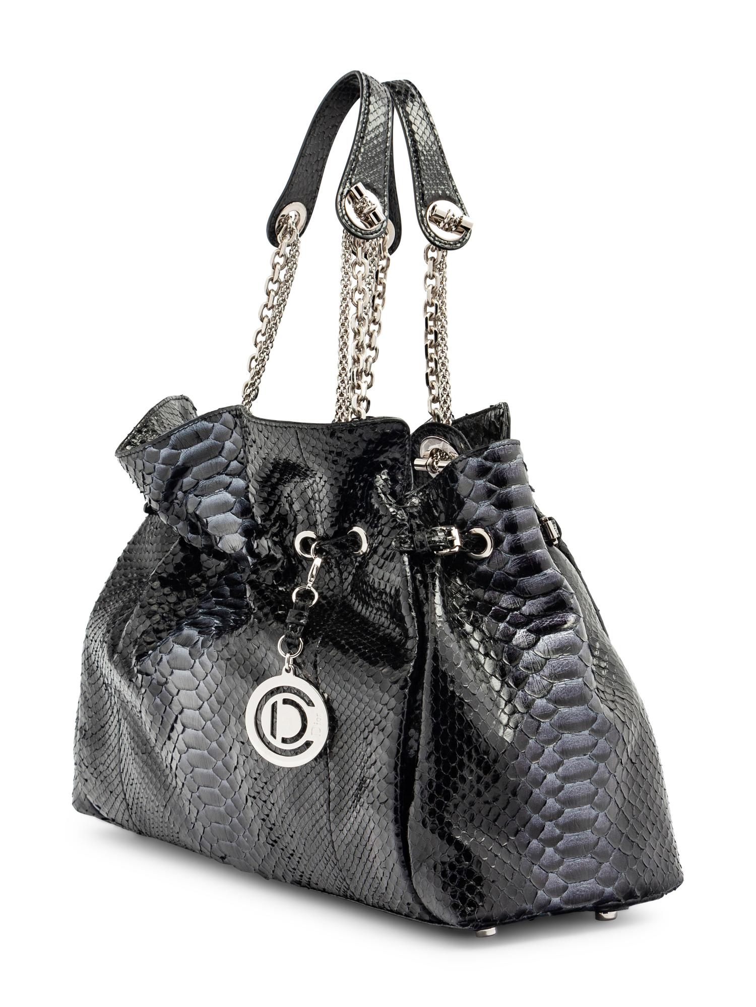 Christian Dior Black Python Le Trente Bag, 2010