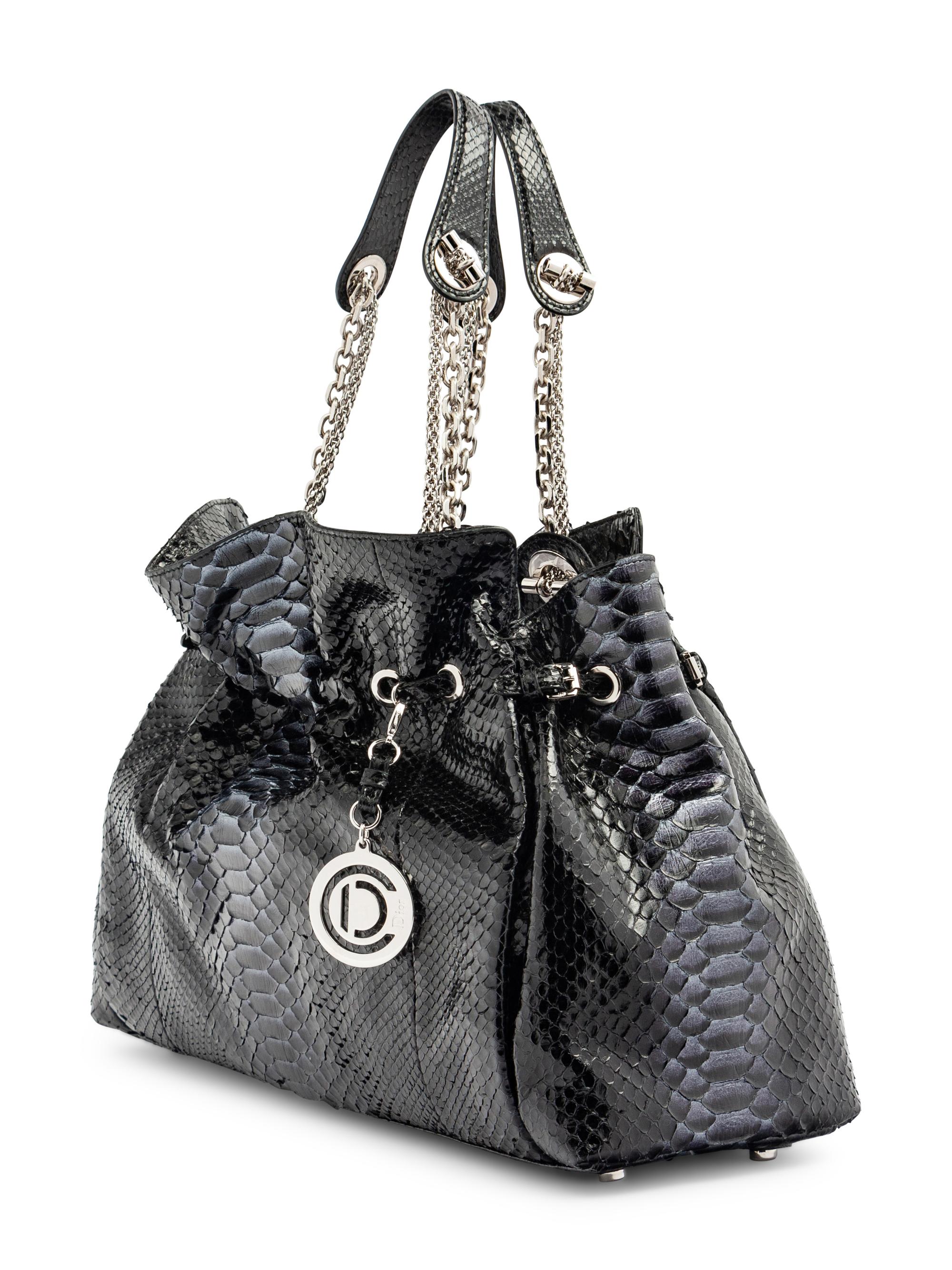 Christian Dior Black Python Le Trente Bag, 2010