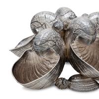 A Buccellati Silver Nautilus Shell Centerpiece