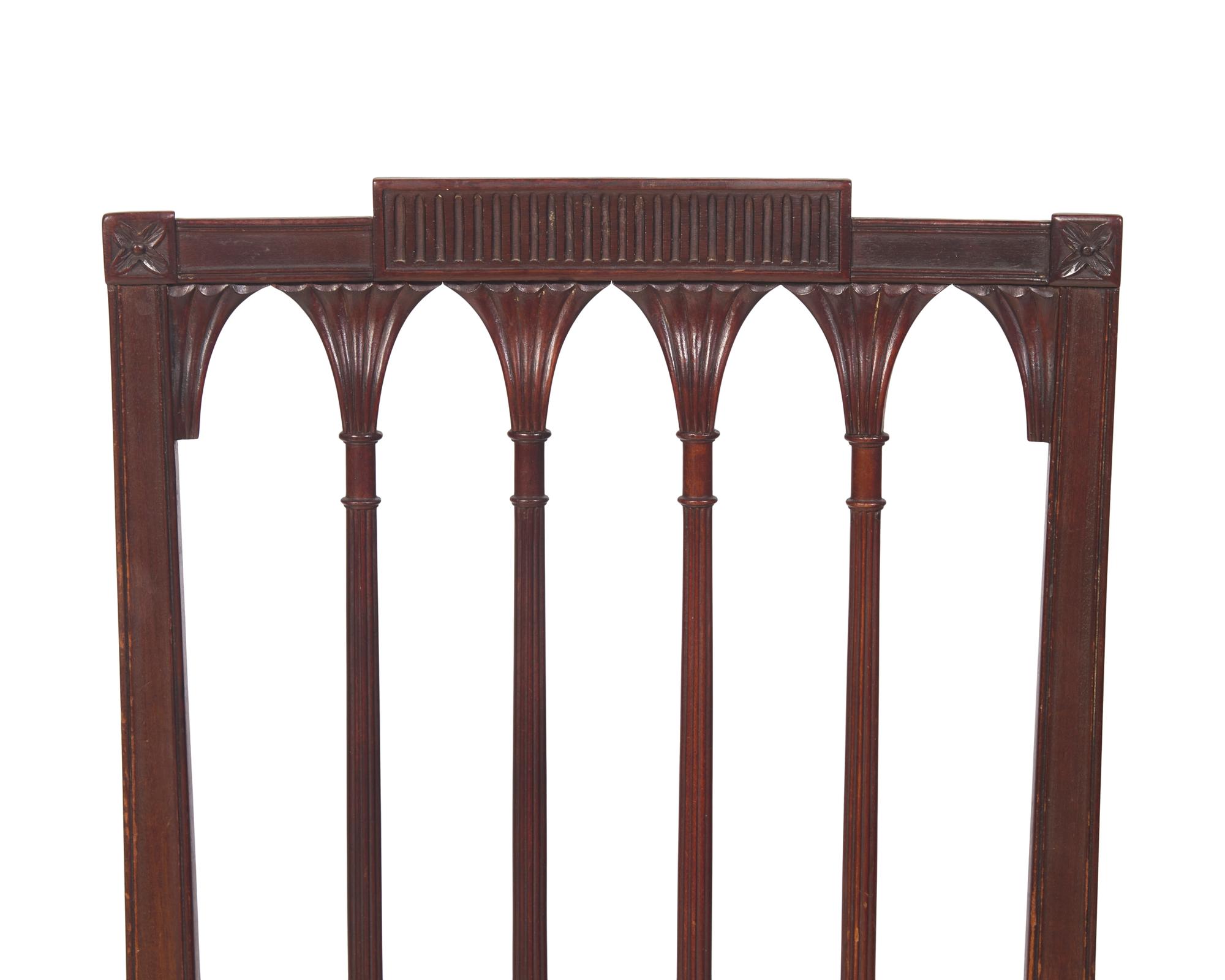 A Set of Four Federal Style Mahogany Side Chairs