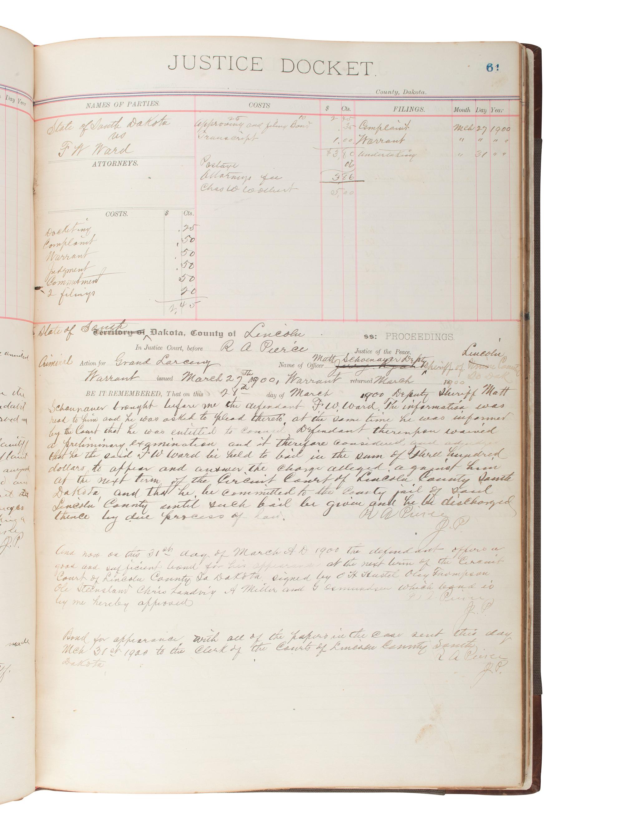 [NORTH DAKOTA-MINNESOTA]. 19th and early 20th-century diaries & ledgers regarding Upper Midwest.