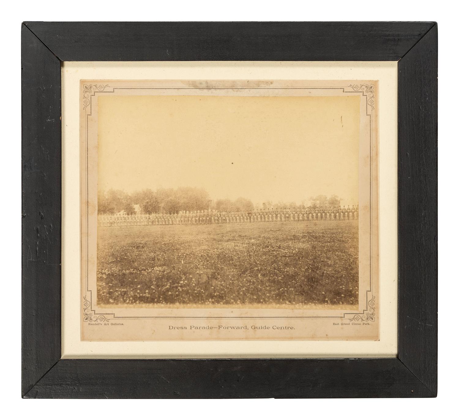 [MILITARIA]. 2 albumen photographs of New York and Michigan Militias.