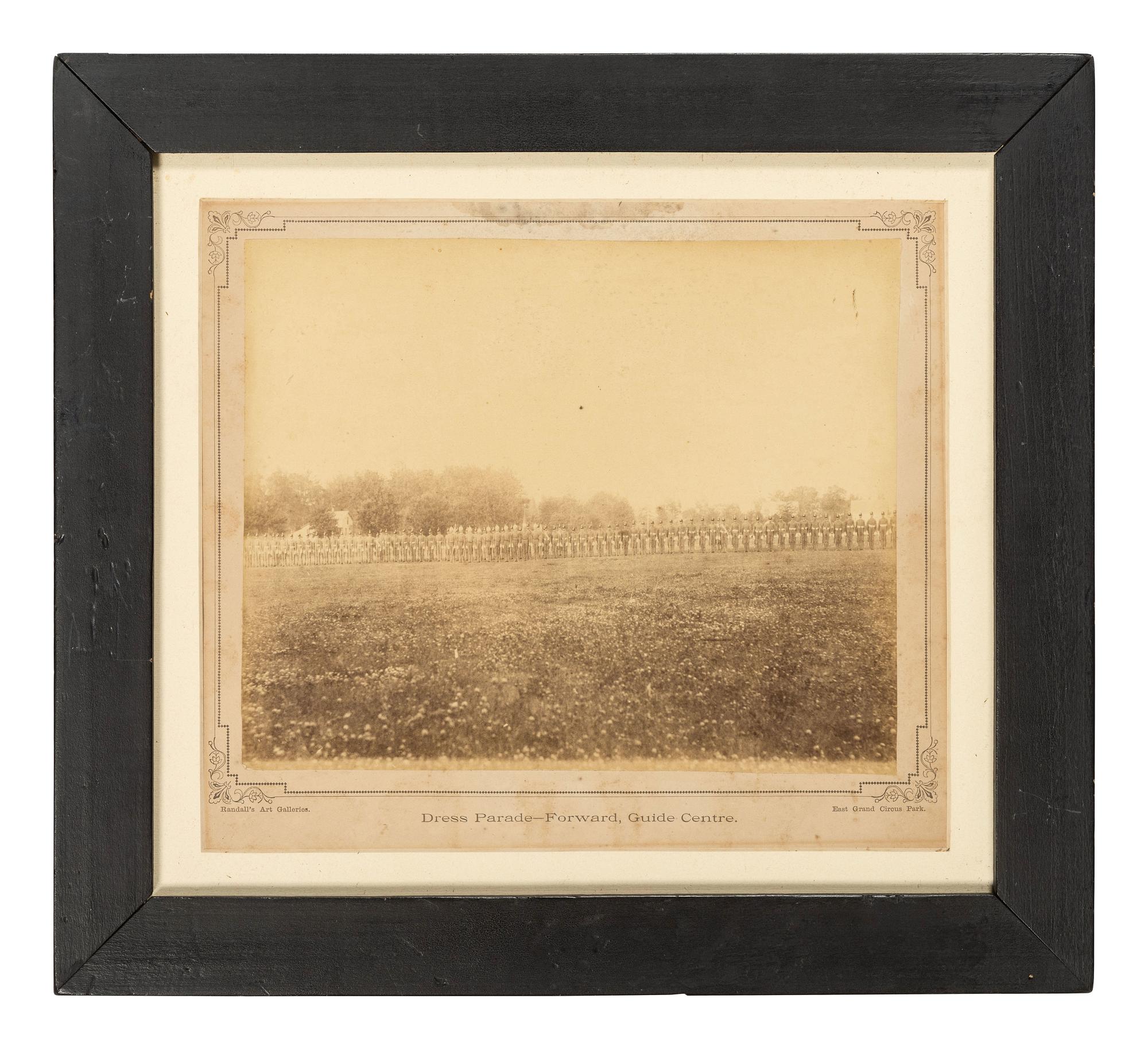 [MILITARIA]. 2 albumen photographs of New York and Michigan Militias.