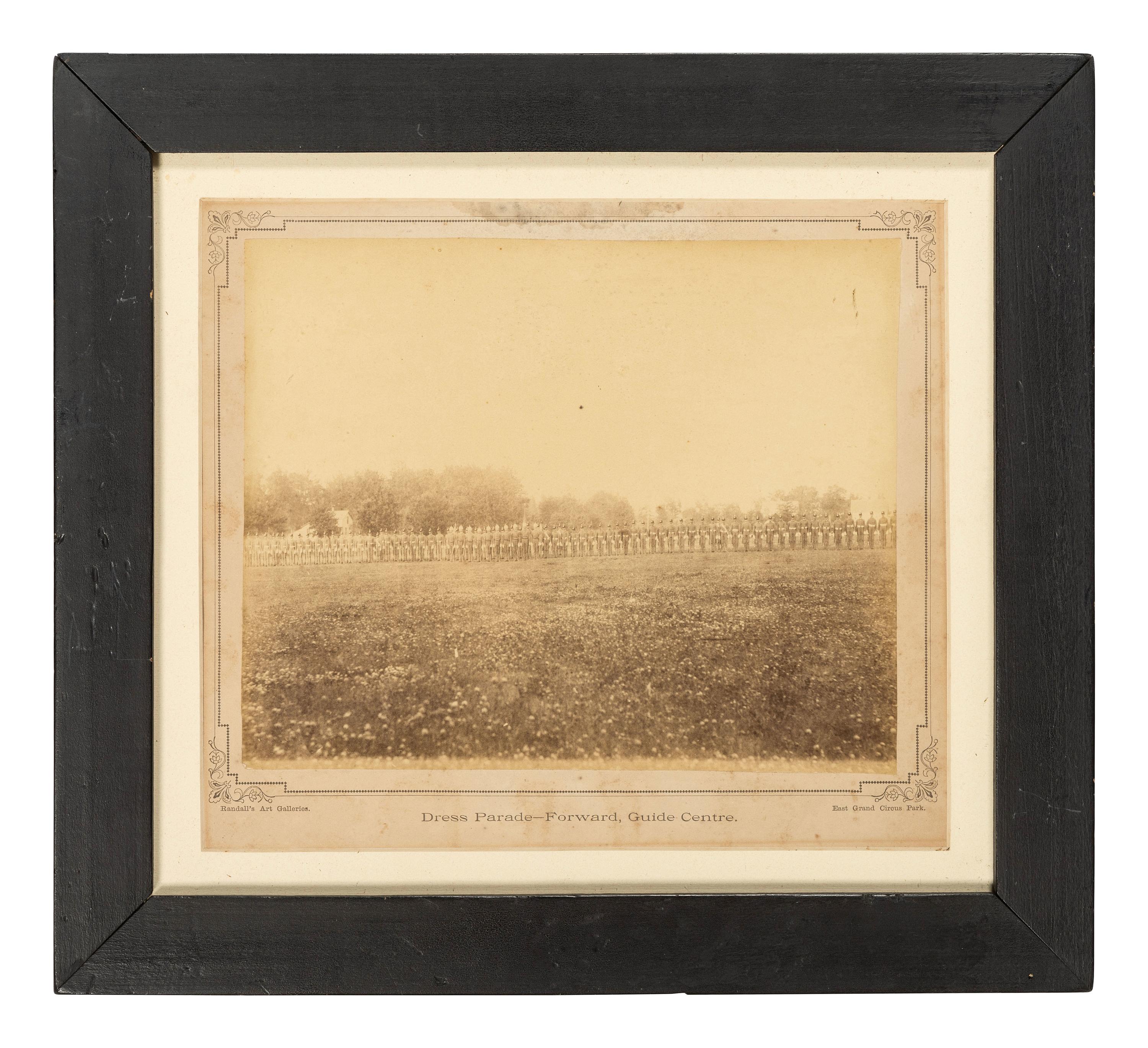 [MILITARIA]. 2 albumen photographs of New York and Michigan Militias.