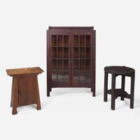 Morris, Murch & Butler, etc. Lamp Table, Two-Door China Cabinet, and Small Cabinet, USA, circa 1905