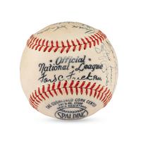 A 1945 Boston Braves Team Signed Autograph Baseball (Beckett Authentication Services Letter of Authenticity),