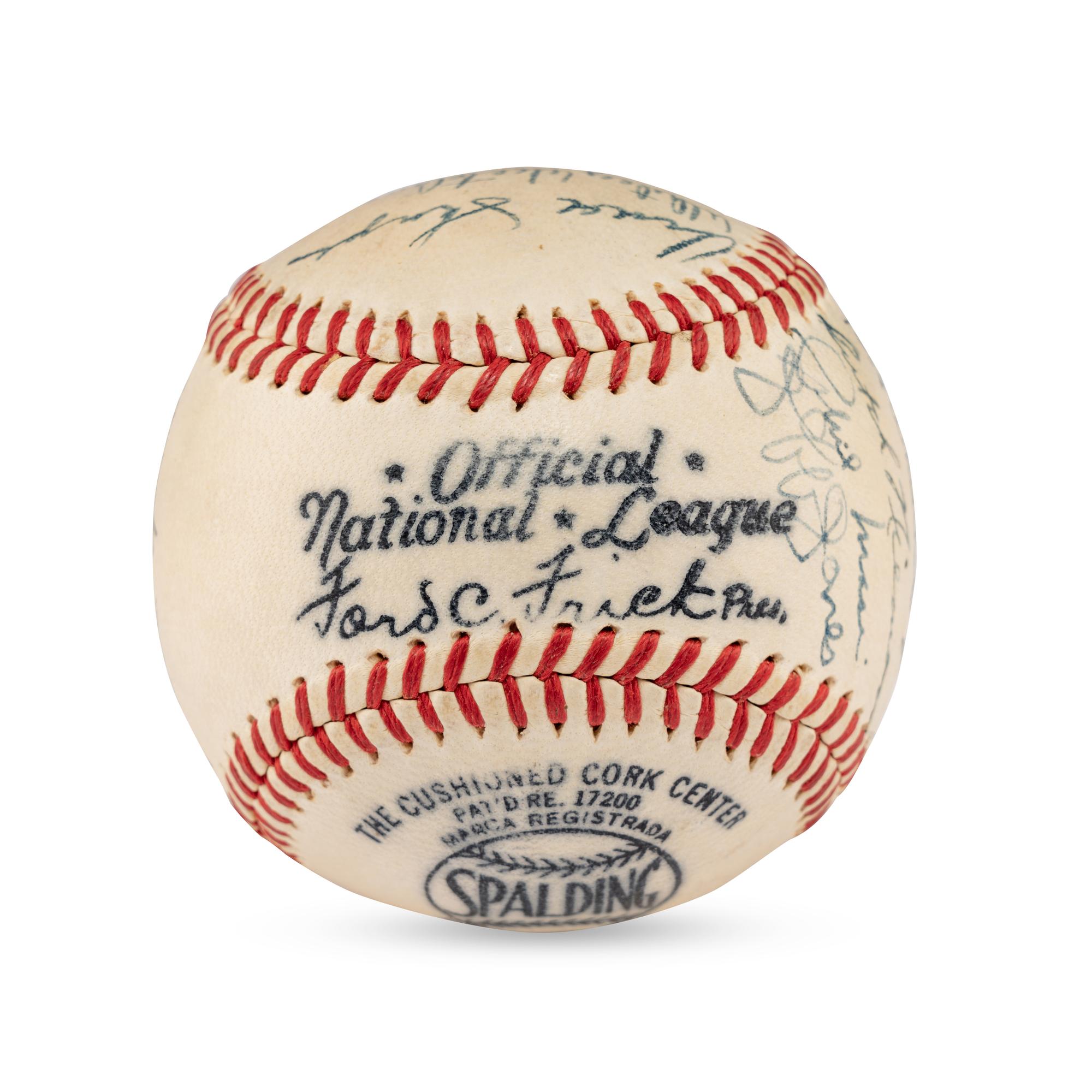 A 1945 Boston Braves Team Signed Autograph Baseball (Beckett Authentication Services Letter of Authenticity),