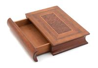 An English Inlaid Burlwood Book-form Box — LATE 19TH CENTURY