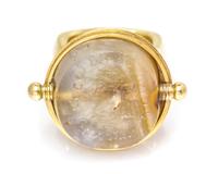 An 18 Karat Yellow Gold and Agate Intaglio Ring, John Paul Miller, 25.60 dwts.