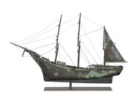 A Molded Copper and Zinc Ship-Form Weathervane