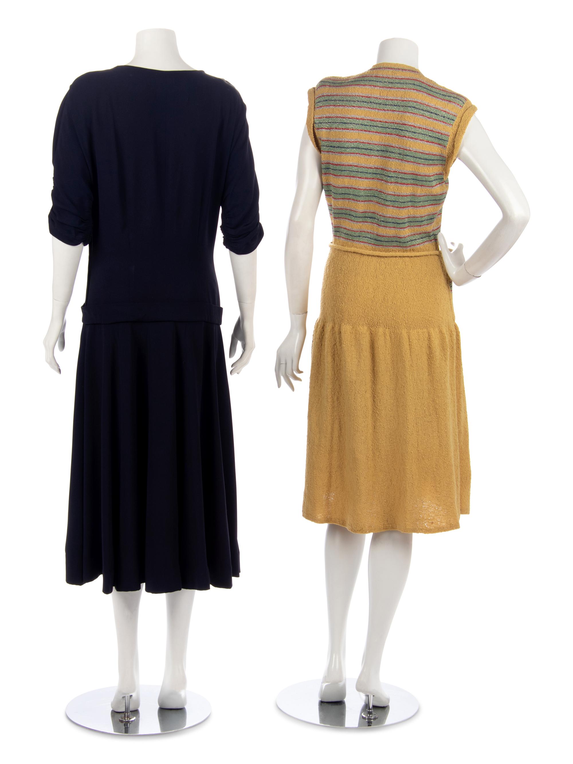 Four Vintage Day & Evening Dresses, 1940s