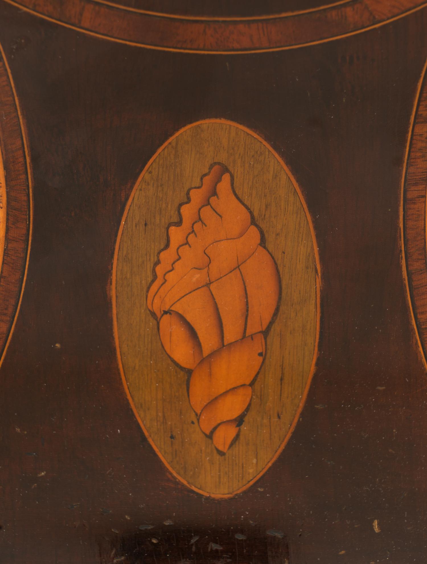 A George III Style Double-Fusée Mahogany Mantel Clock