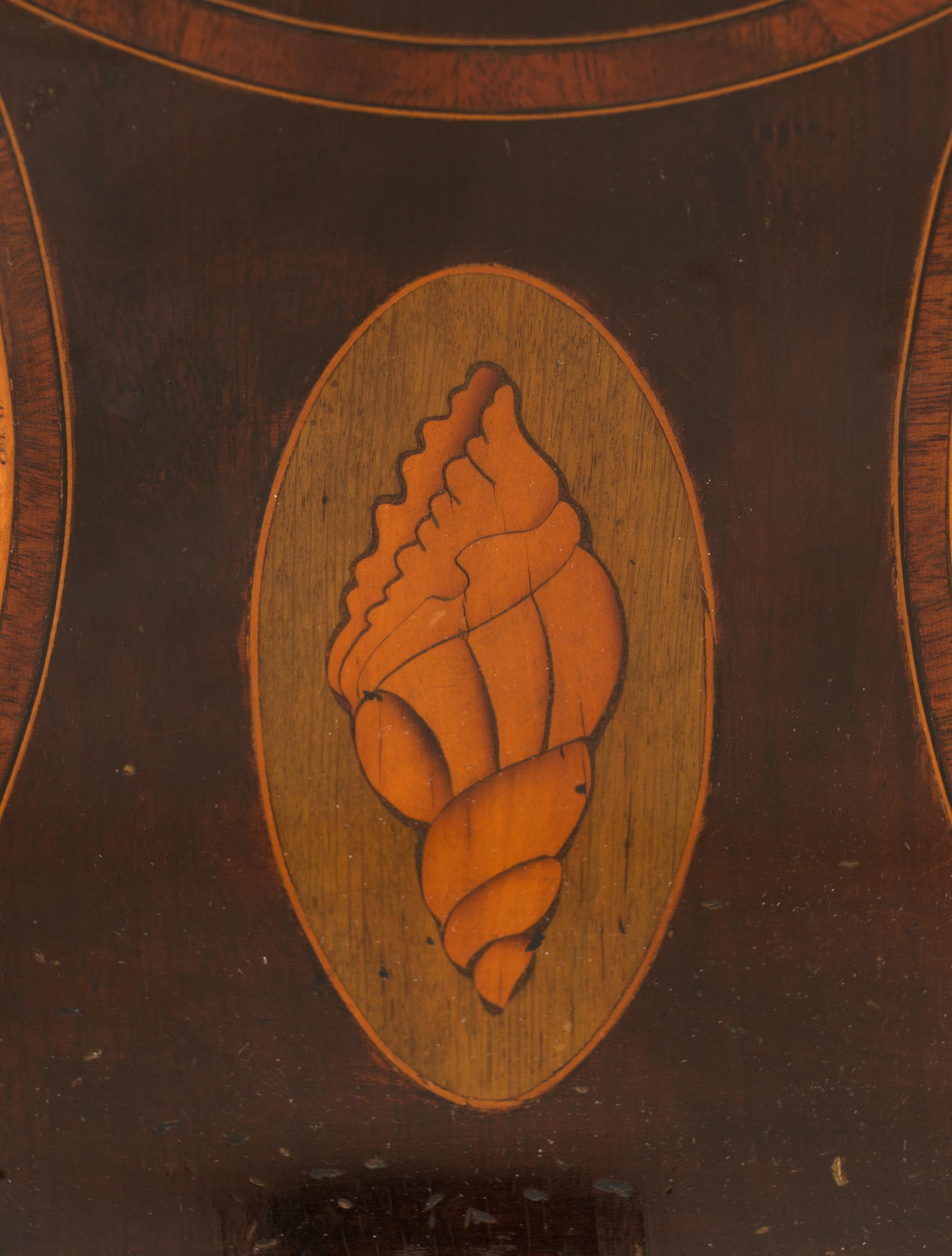 A George III Style Double-Fusée Mahogany Mantel Clock