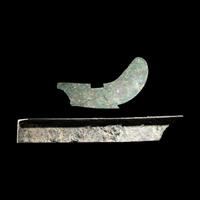 Two Roman Bronze and Enamel Furniture Inlays