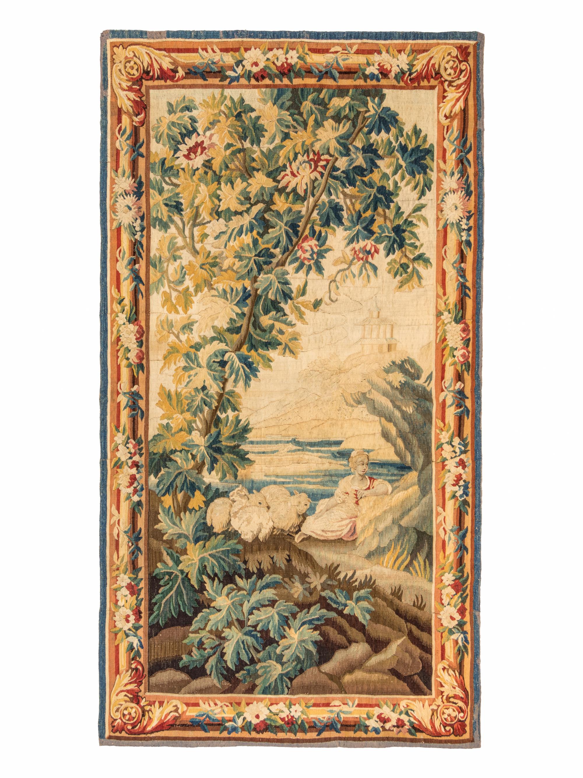 An Aubusson Wool Tapestry