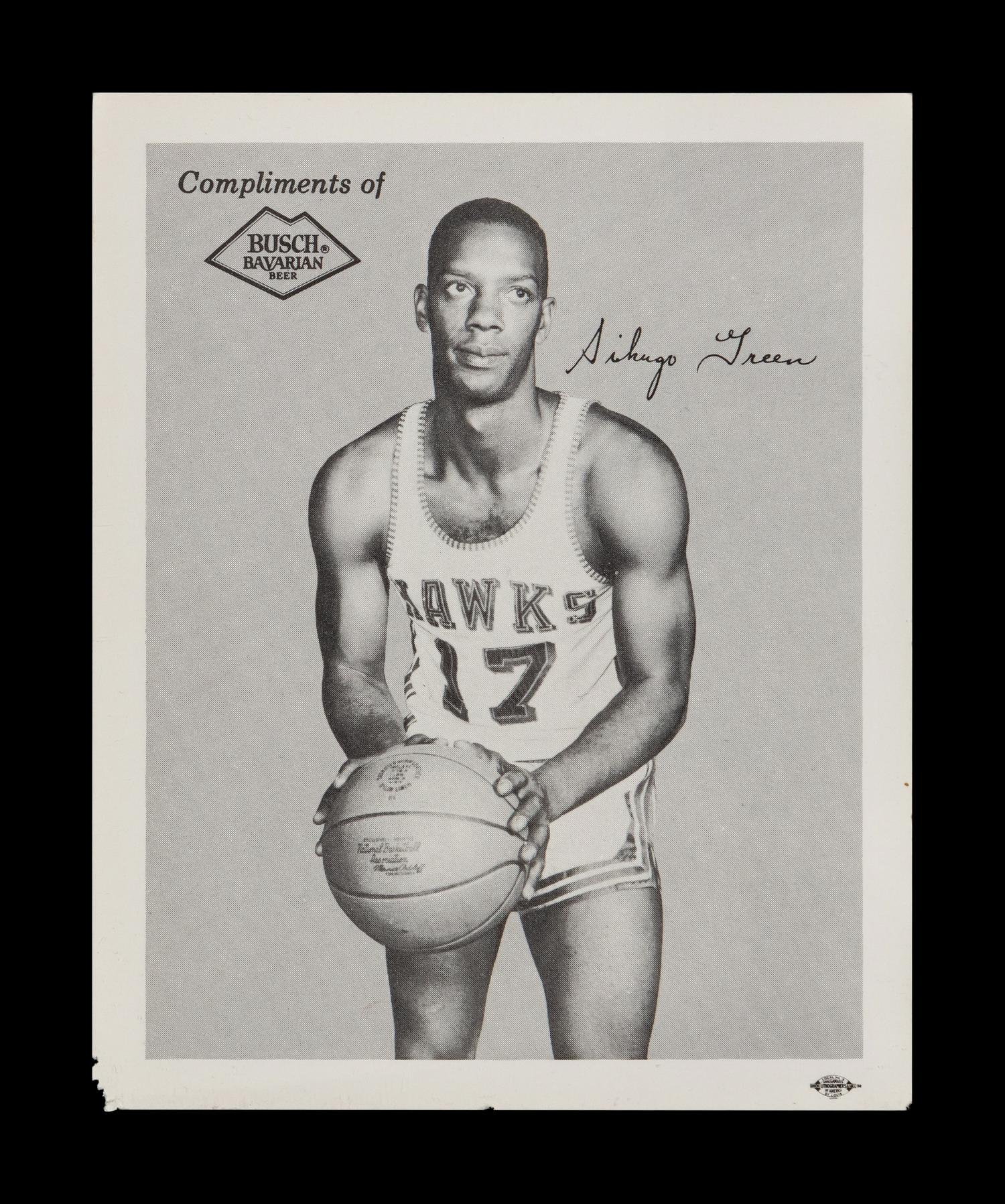 A 1959-60 St. Louis Hawks Bush Bavarian Beer Team Basketball Card Set