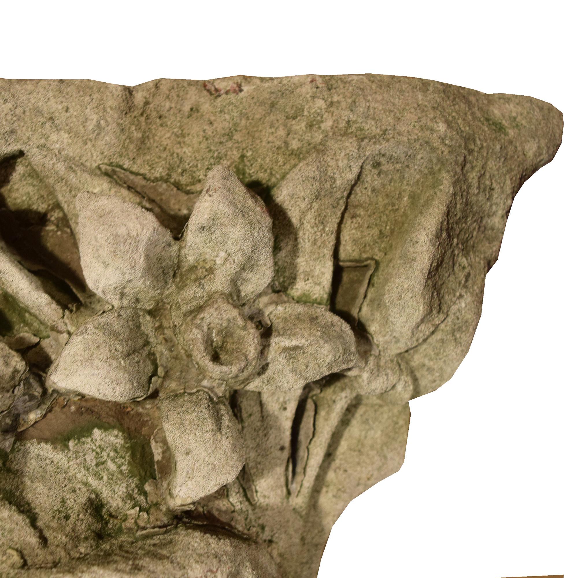 A Cast Stone Figural Corbel 17" w x 12" D x 28" H — France, Circa 1920
