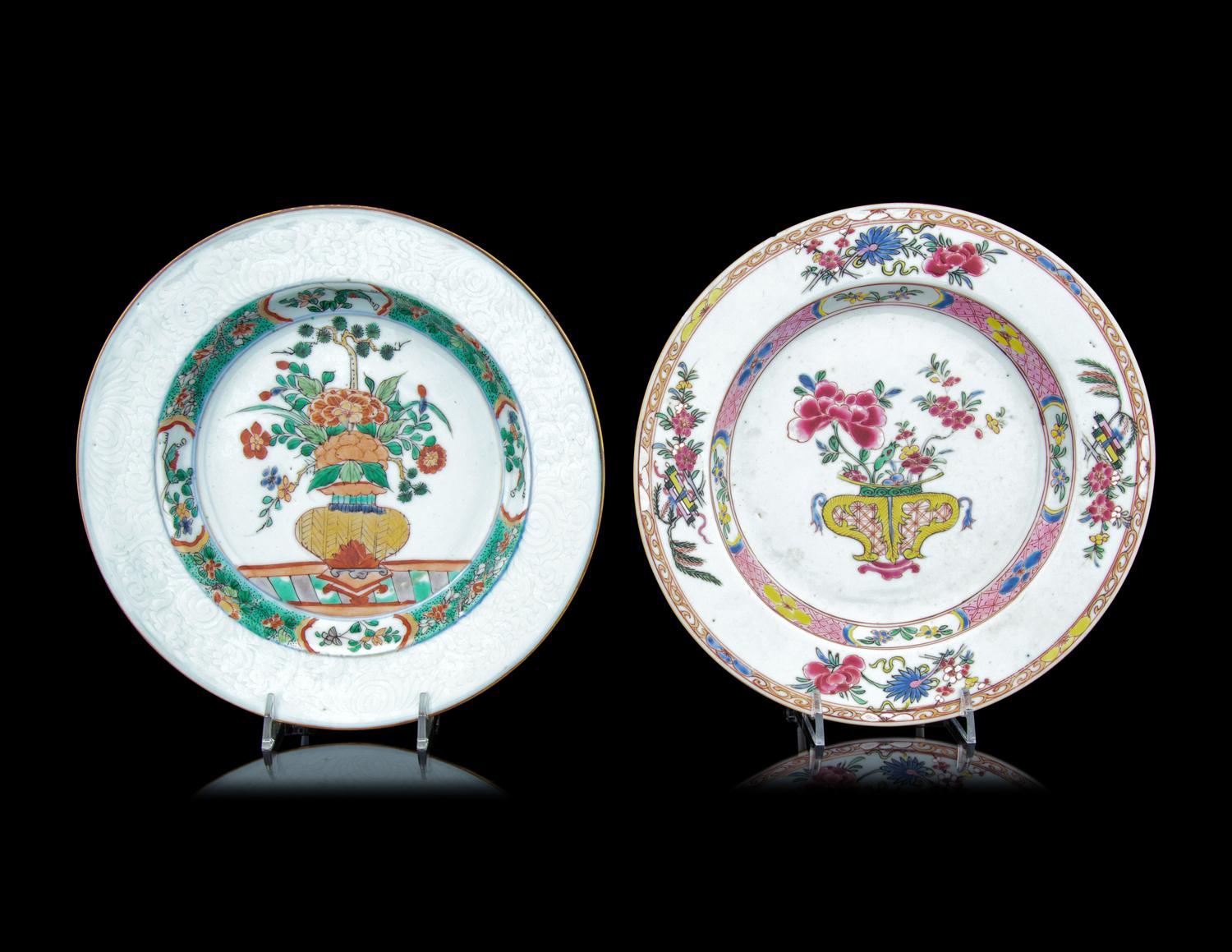 Two Chinese Export Porcelain Plates