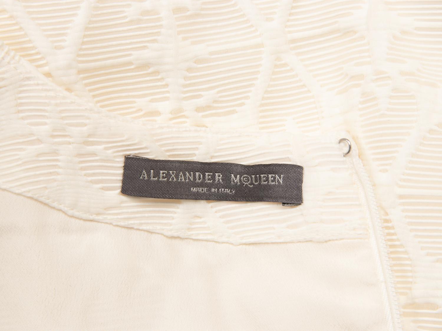 Alexander McQueen, White Jacquard Gown