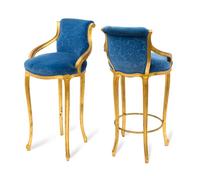 A Set of Three Italian Giltwood Counter Stools