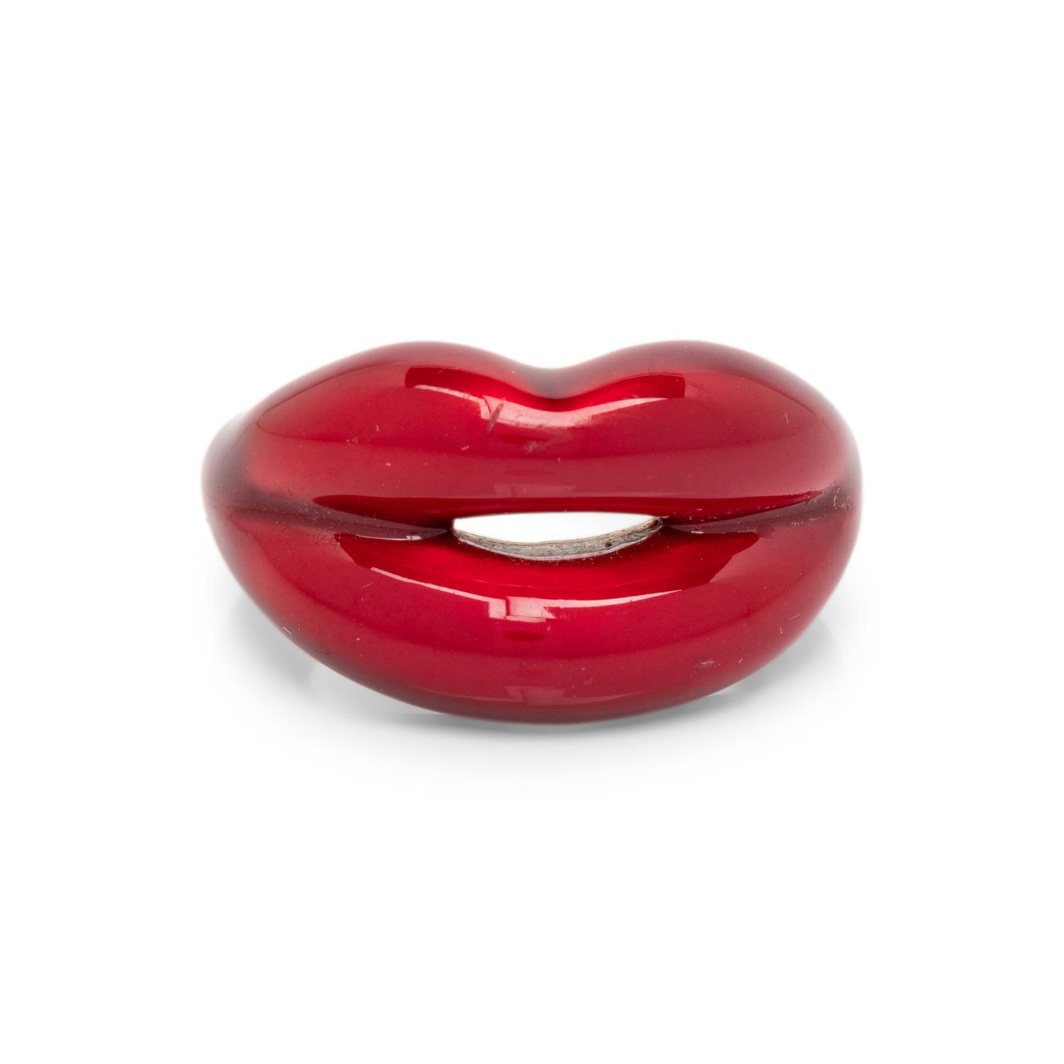 Solange, Sterling & Enamel Hotlips Ring