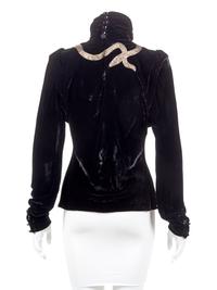 Emanuel Ungaro Haute Couture Blouse with Embellished Snake, 1980s