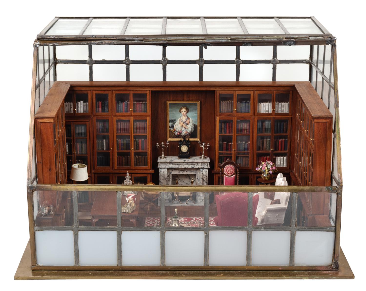 [MINIATURE ROOM] -- [FLEMING, John (1910-1987)]. Miniature of his 57th Street Library and Gallery.