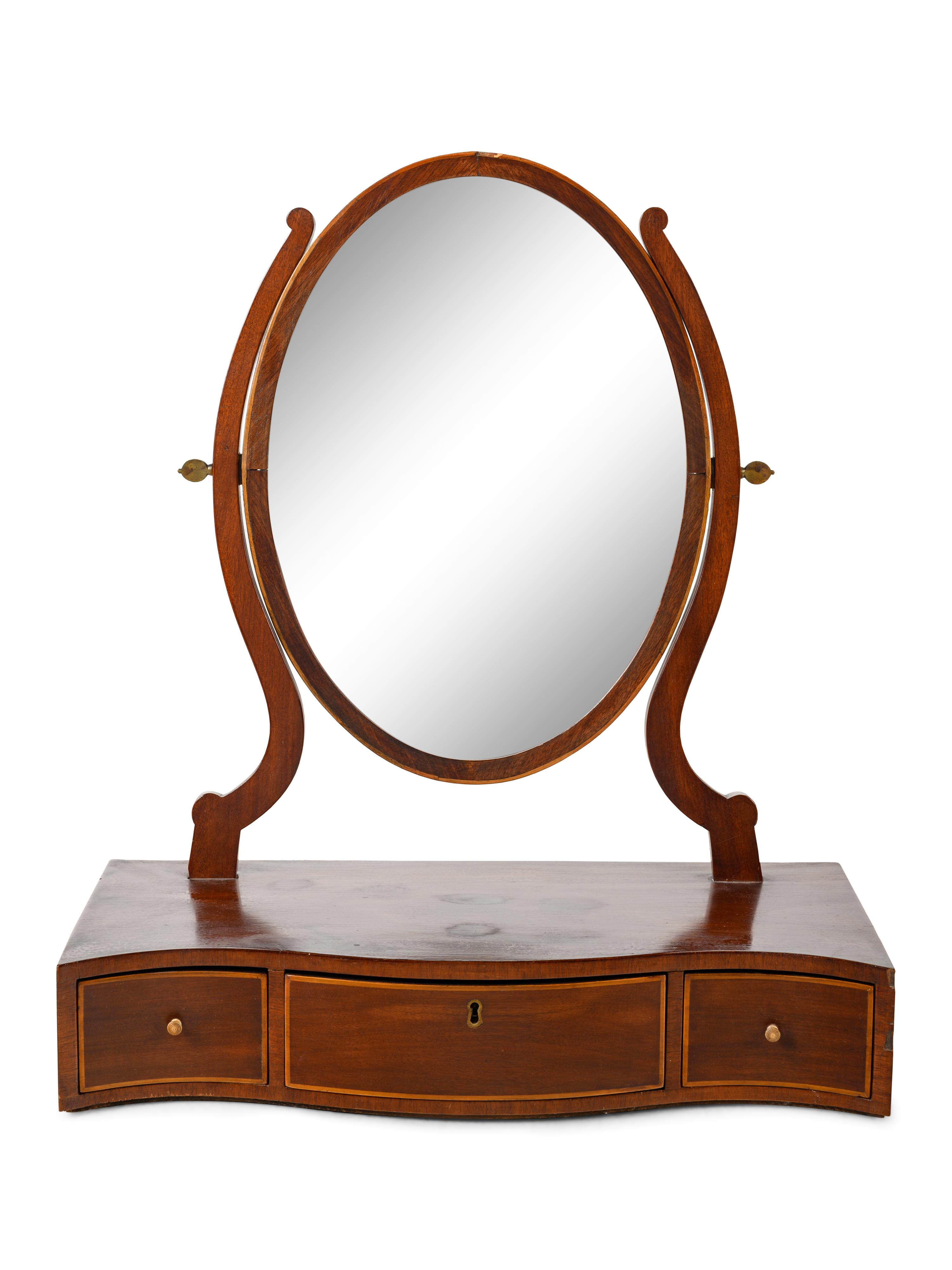 A Regency Mahogany Dressing Mirror