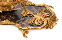 A Louis XV Style Gilt Bronze and Chinoiserie Painted Table Centerpiece