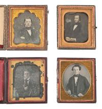 [EARLY PHOTOGRAPHY]. 36 sixth plate daguerreotypes of men of various ages.