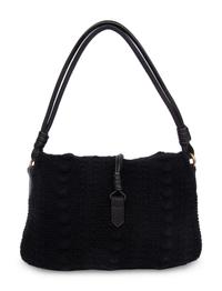 Valentino, Black Cashmere Knit Bag