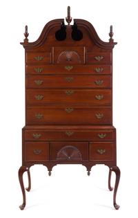An American Cherry Highboy Height 82 x width 42 x depth 22 inches. — 18TH CENTURY, VIRGINIA