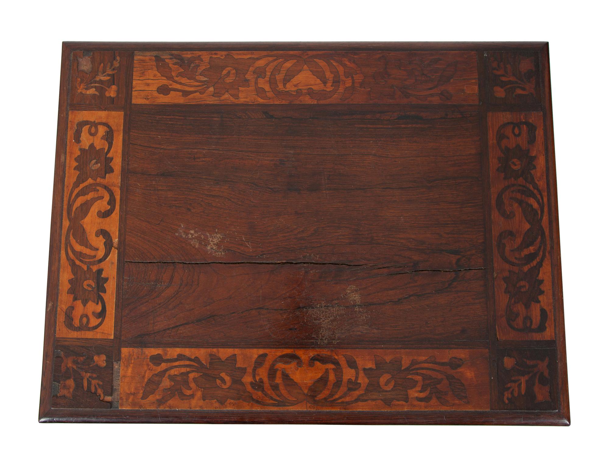 An English Bobbin Turned and Marquetry Side Table
