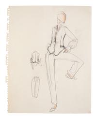 Group of Fifteen Geoffrey Beene Fashion Sketches , by Alfredo Cabrera