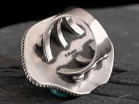 Large Silver and Turquoise Nugget Ring