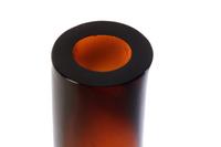 A Transparent Amber-Tone Glass Bottle