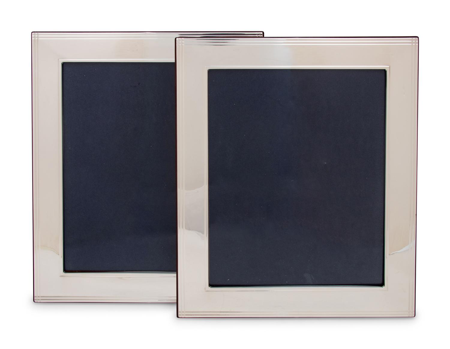 A Set of Four Italian Silver Picture Frames