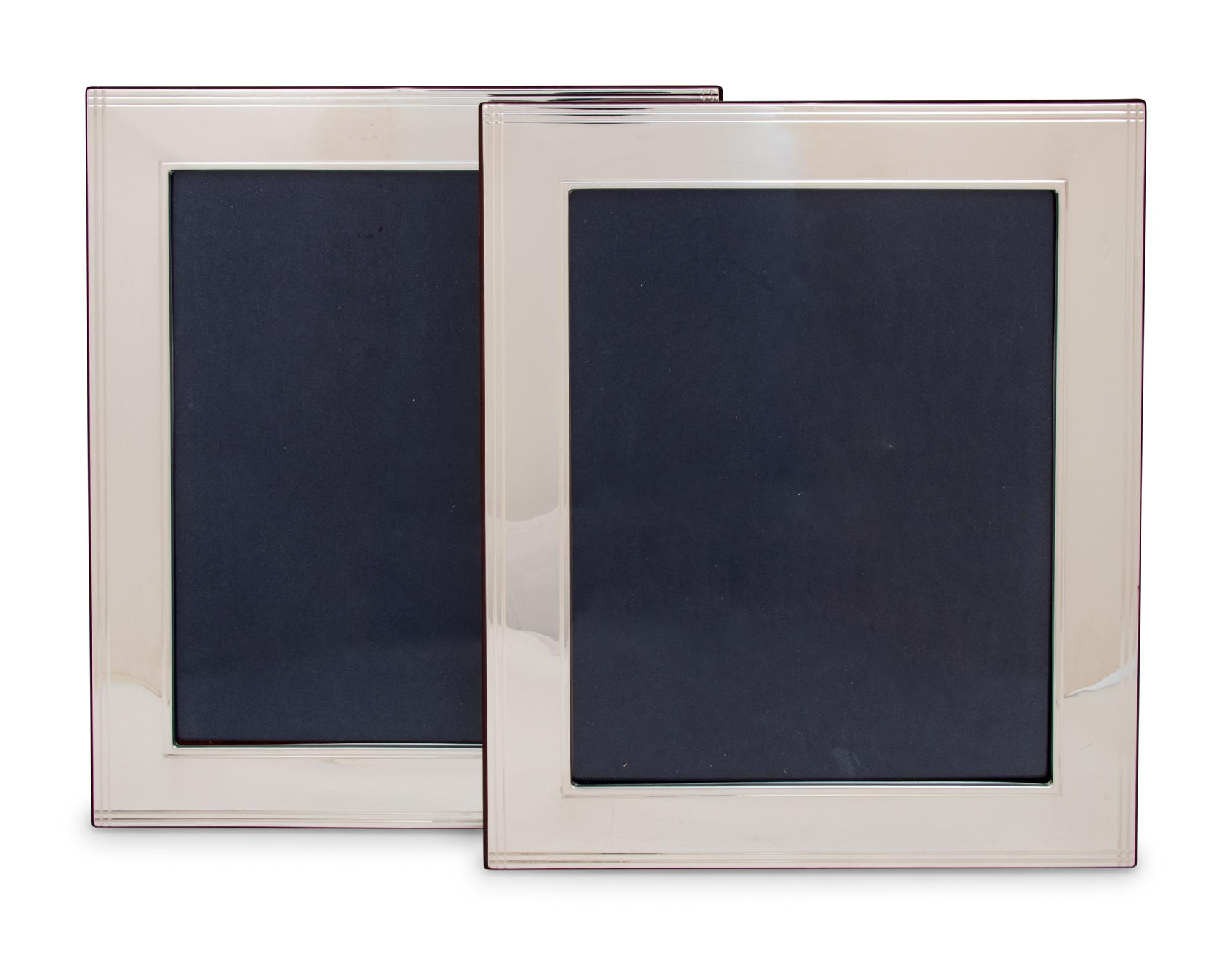 A Set of Four Italian Silver Picture Frames
